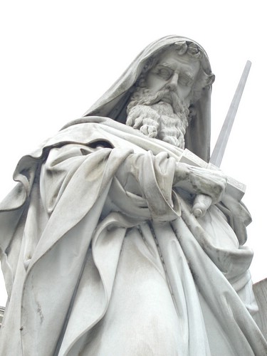 Der Apostel Paulus mit dem Schwert, Symbol des harten Kampfes, den er fr das Christentum fhrt