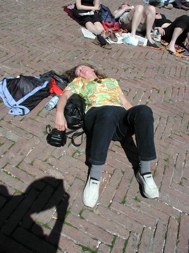 Pause auf dem Marktplatz